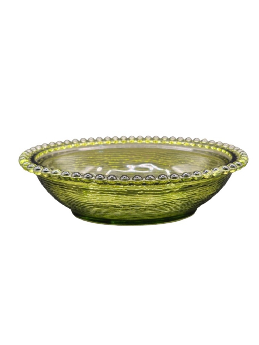Vintage Indiana Glass Olive Green Hen on Nest 7” BOTTOM ONLY